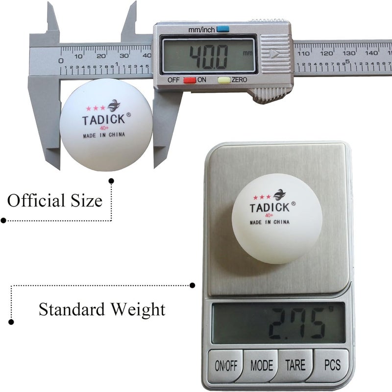TADICK 140 Pack Practice Ping Pong Balls, 3-Star Training Table Tennis Balls, Bulk Pong Balls - Image 3